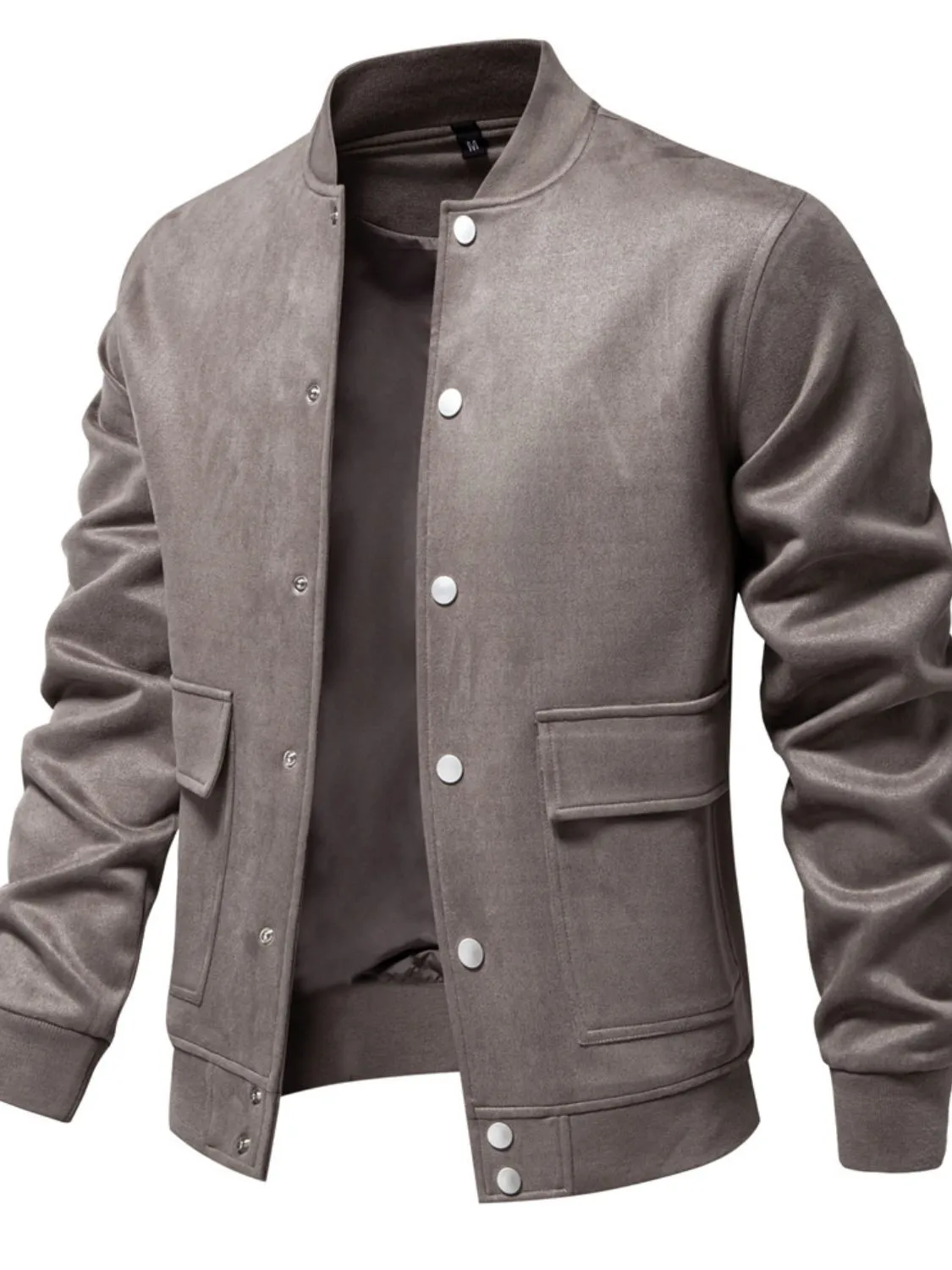 Men's Baseball Collar Snap Down Jacket sold by Unique Kulture product image thumbnail 3