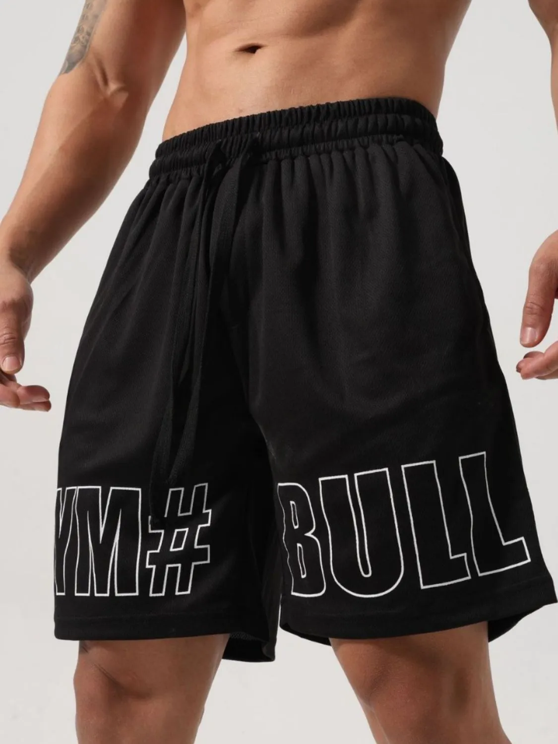 Men's Plus Size Letter Drawstring Shorts sold by Unique Kulture product image thumbnail 2
