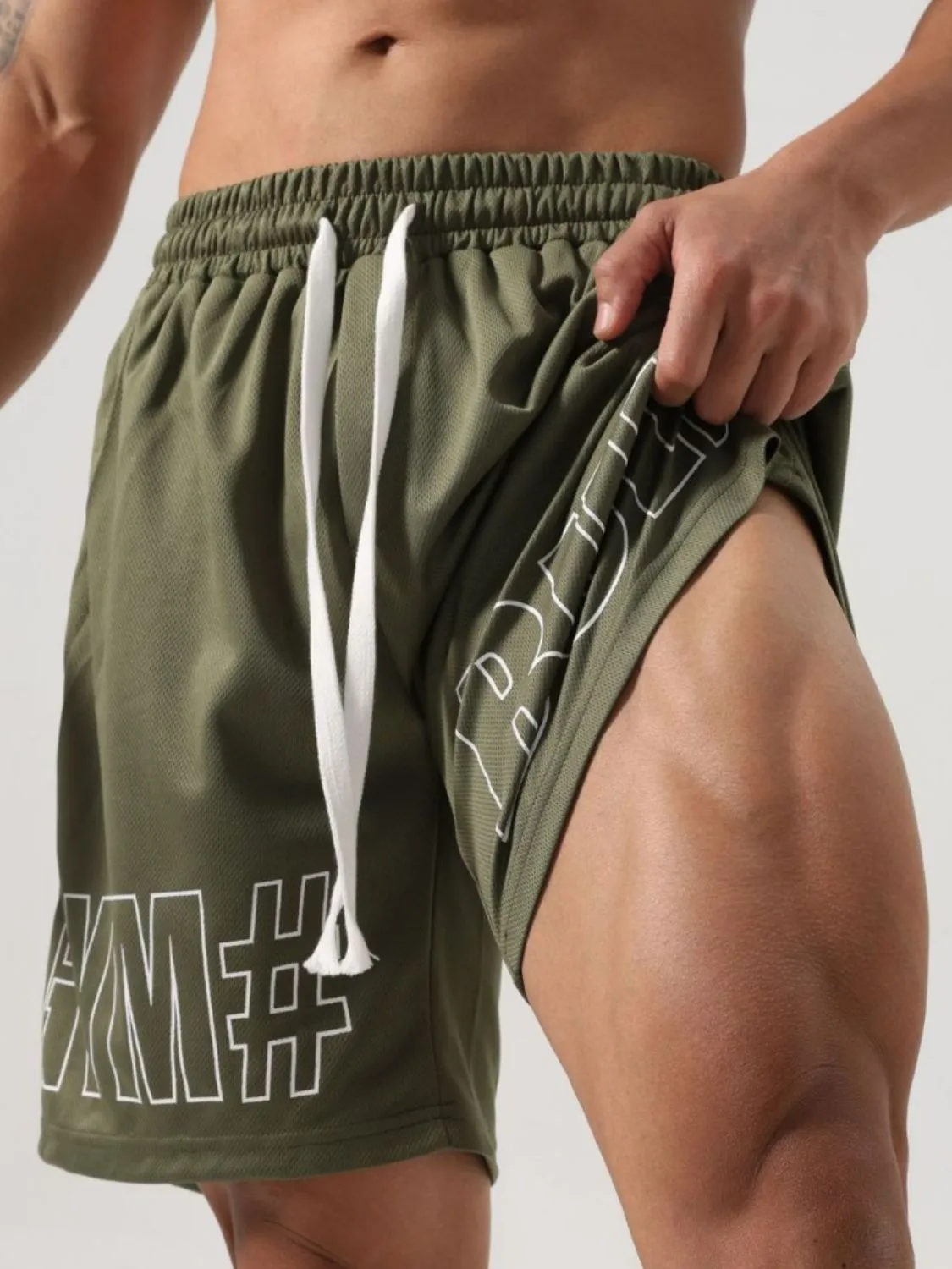 Men's Plus Size Letter Drawstring Shorts sold by Unique Kulture product image thumbnail 4