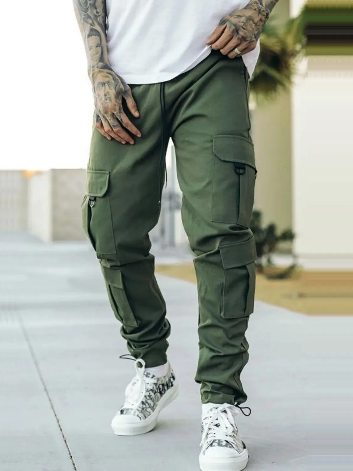 Men's Drawstring Pants with Cargo Pockets sold by Unique Kulture product image thumbnail 4