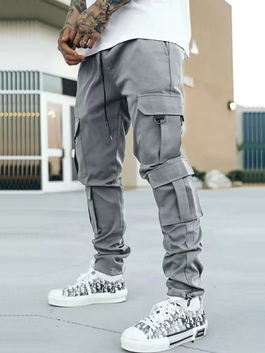 Men's Drawstring Pants with Cargo Pockets sold by Unique Kulture