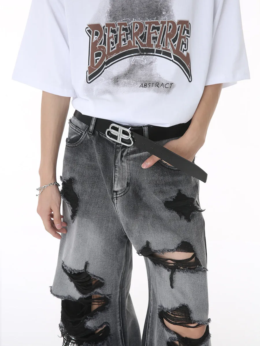 Distressed Wide Leg Jeans with Pockets sold by Unique Kulture product image thumbnail 5
