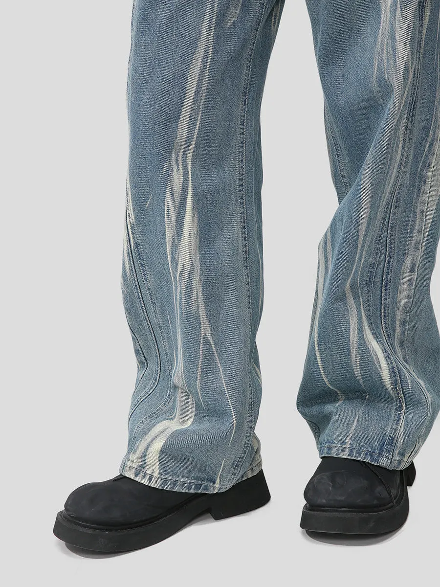 Paint Wide Leg Men's Jeans with Pockets sold by Unique Kulture product image thumbnail 5