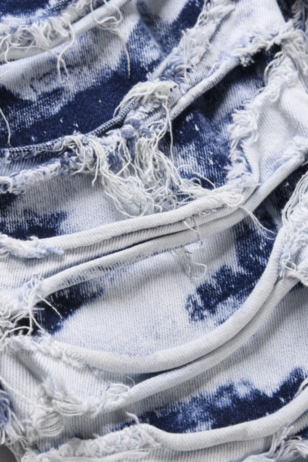 Men's Distressed Raw Hem Straight Jeans sold by Unique Kulture product image thumbnail 5