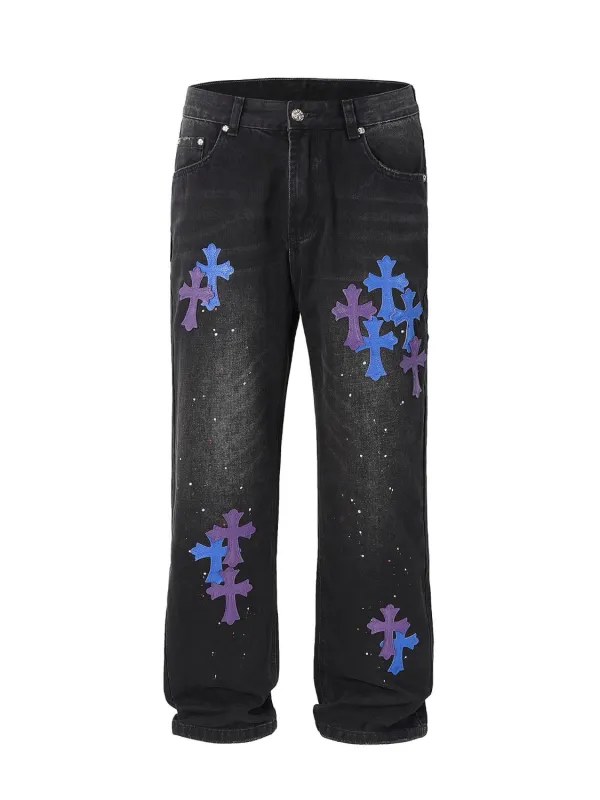 Men's Cross Wide Straight Jeans sold by Unique Kulture
