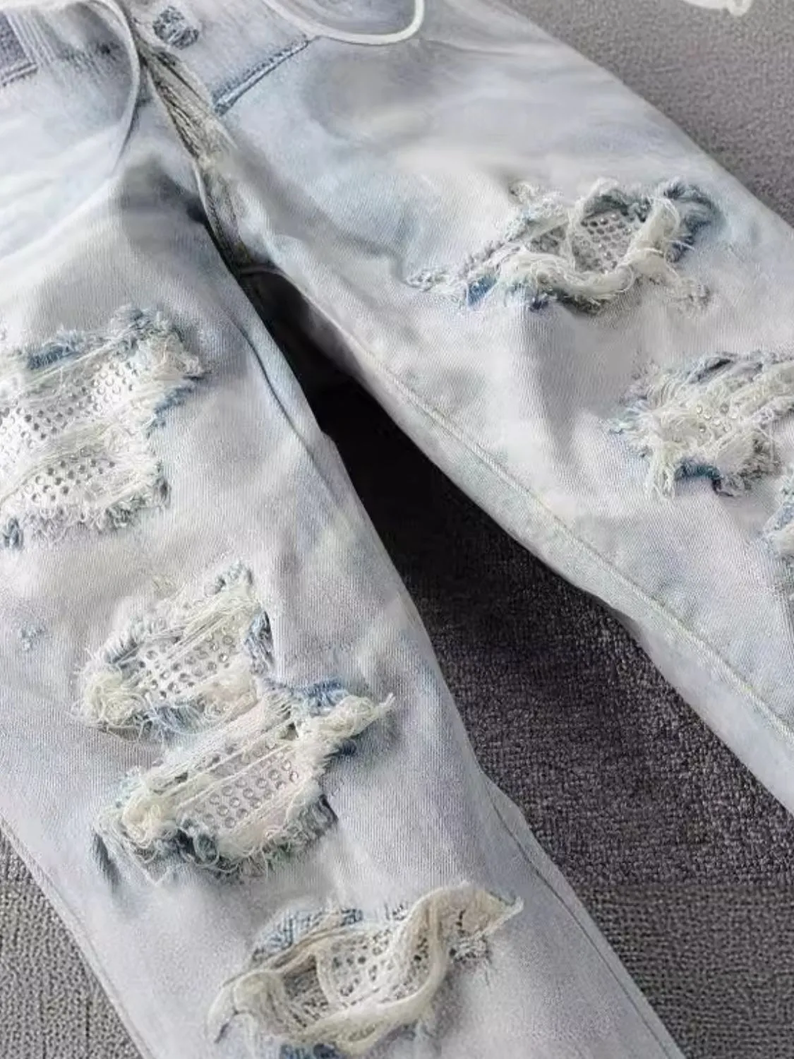 Men's Distressed Jeans with Pockets sold by Unique Kulture product image thumbnail 4