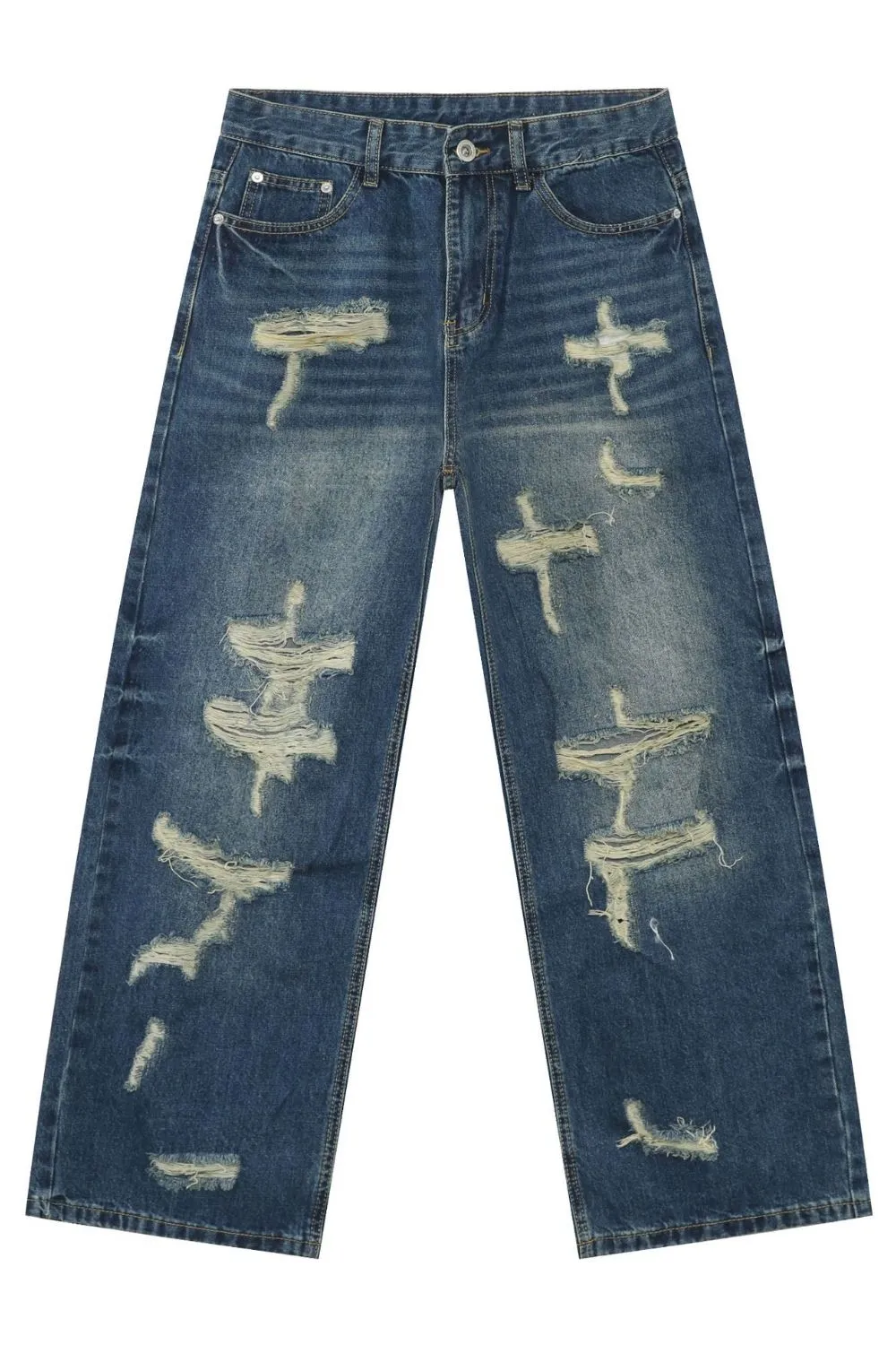 Men's Distressed Jeans with Pockets sold by Unique Kulture product image thumbnail 5