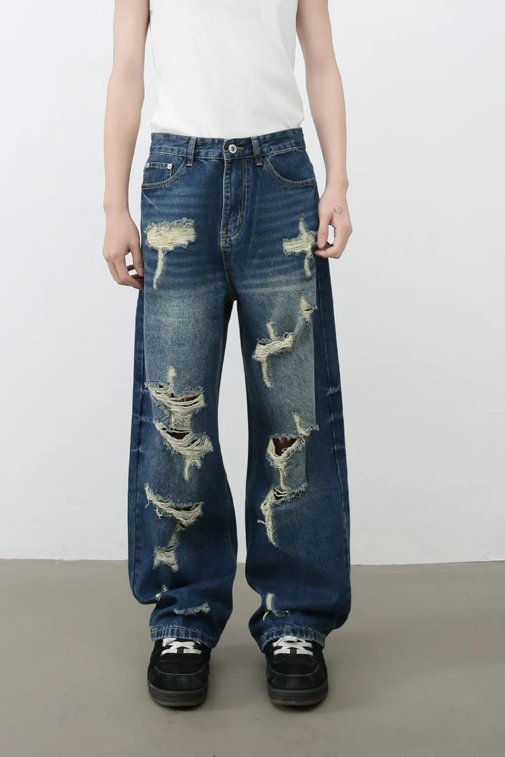 Men's Distressed Jeans with Pockets sold by Unique Kulture product image thumbnail 3