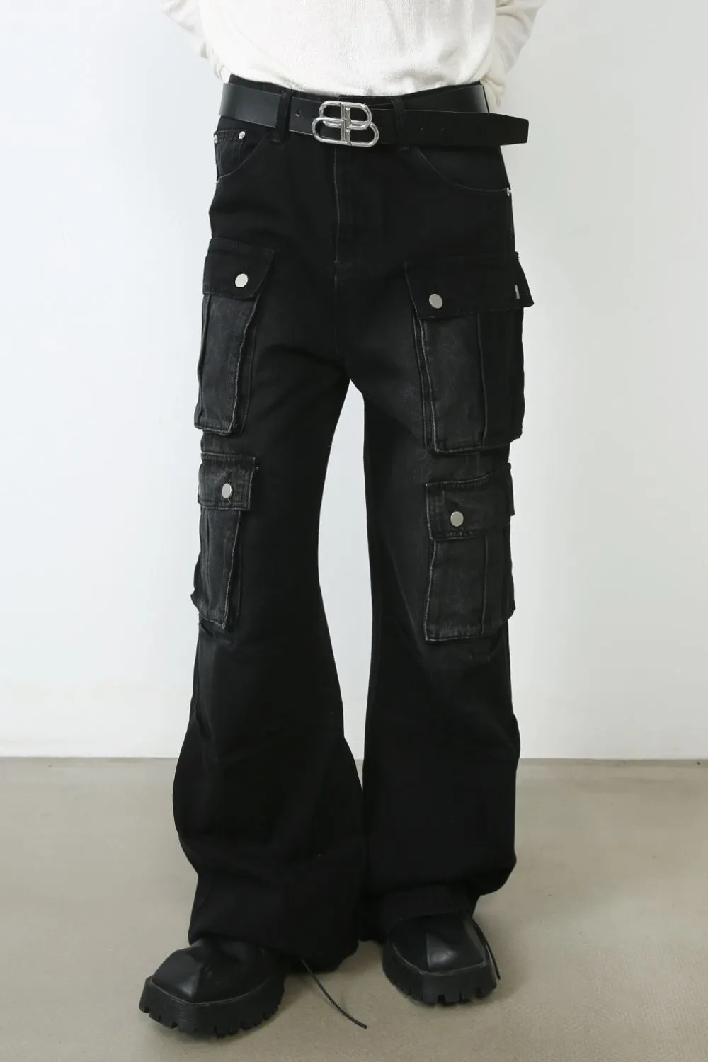 Men's Wide Leg Jeans with Cargo Pockets sold by Unique Kulture product image thumbnail 3