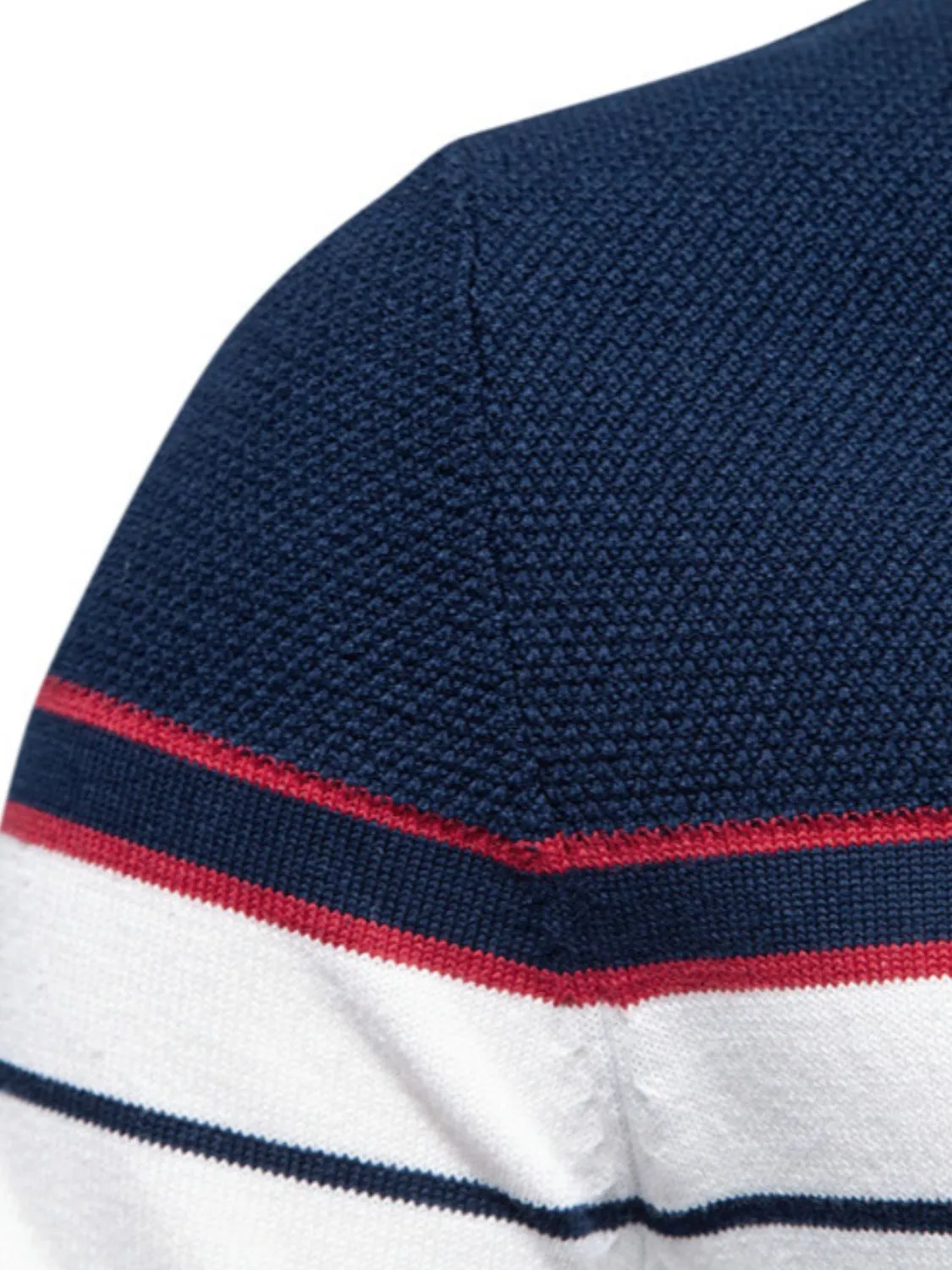 Men's Striped Round Neck Long Sleeve Sweater sold by Unique Kulture product image thumbnail 5