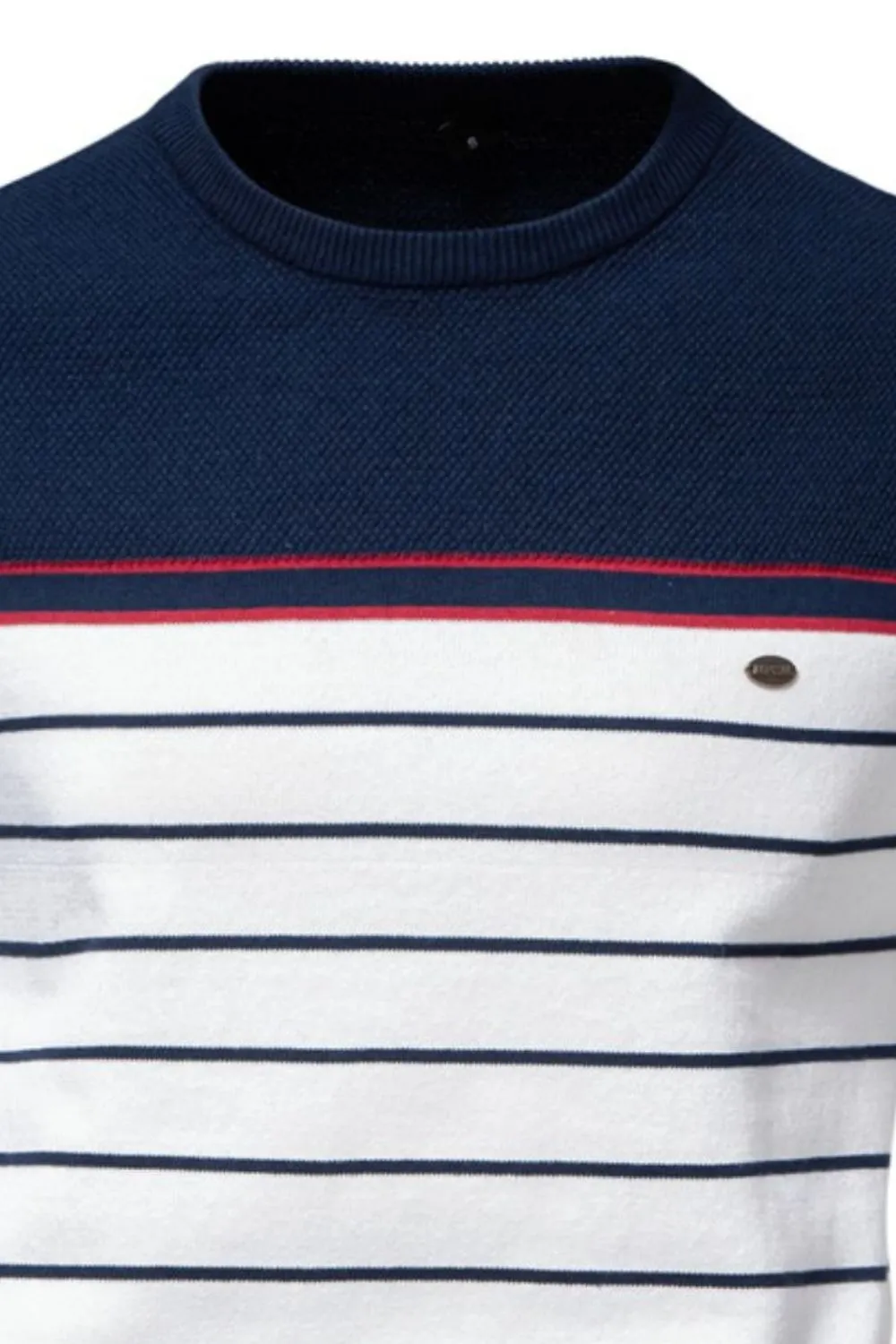 Men's Striped Round Neck Long Sleeve Sweater sold by Unique Kulture product image thumbnail 4