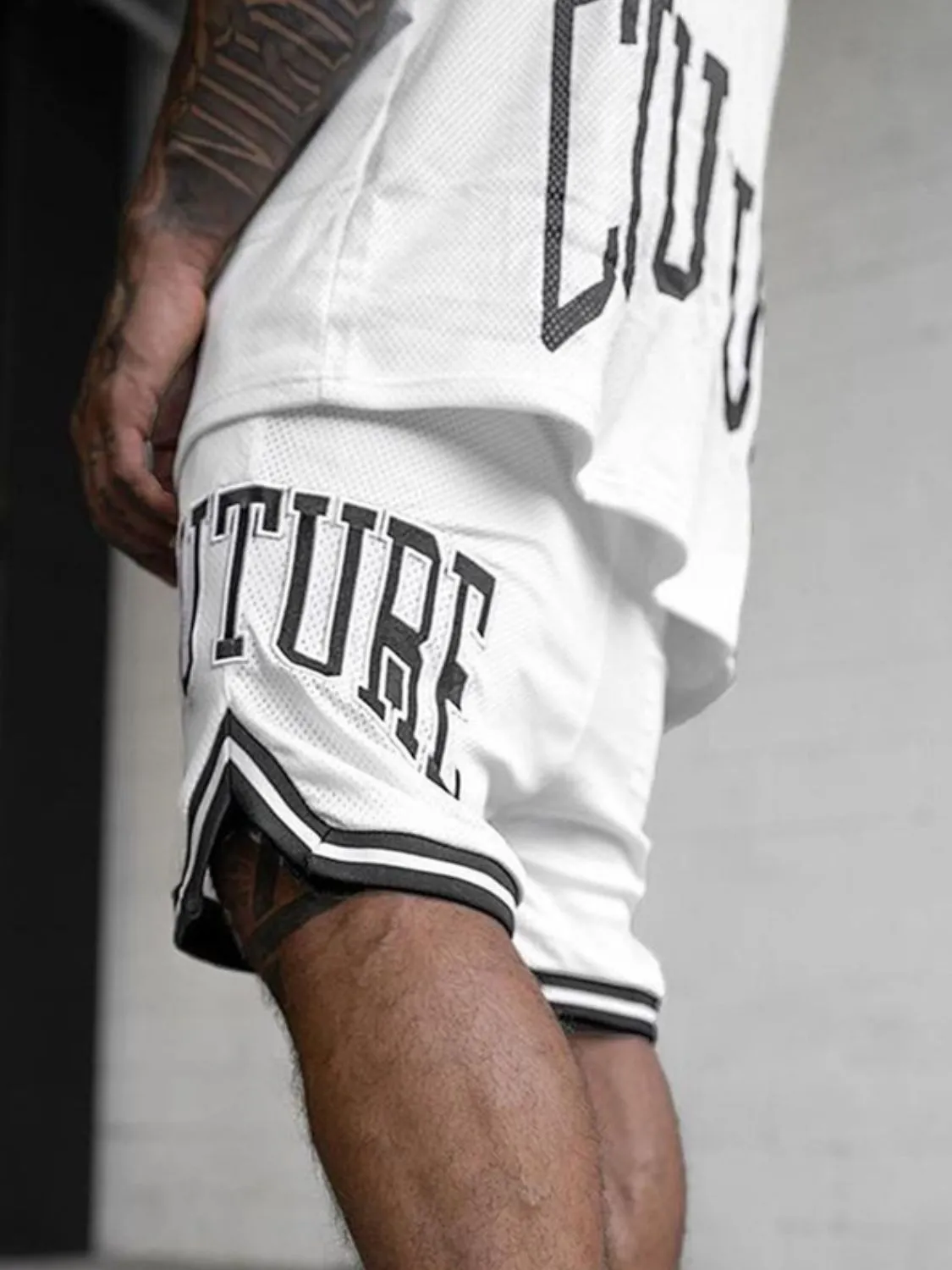 Men's Plus Size Letter Drawstring Shorts sold by Unique Kulture