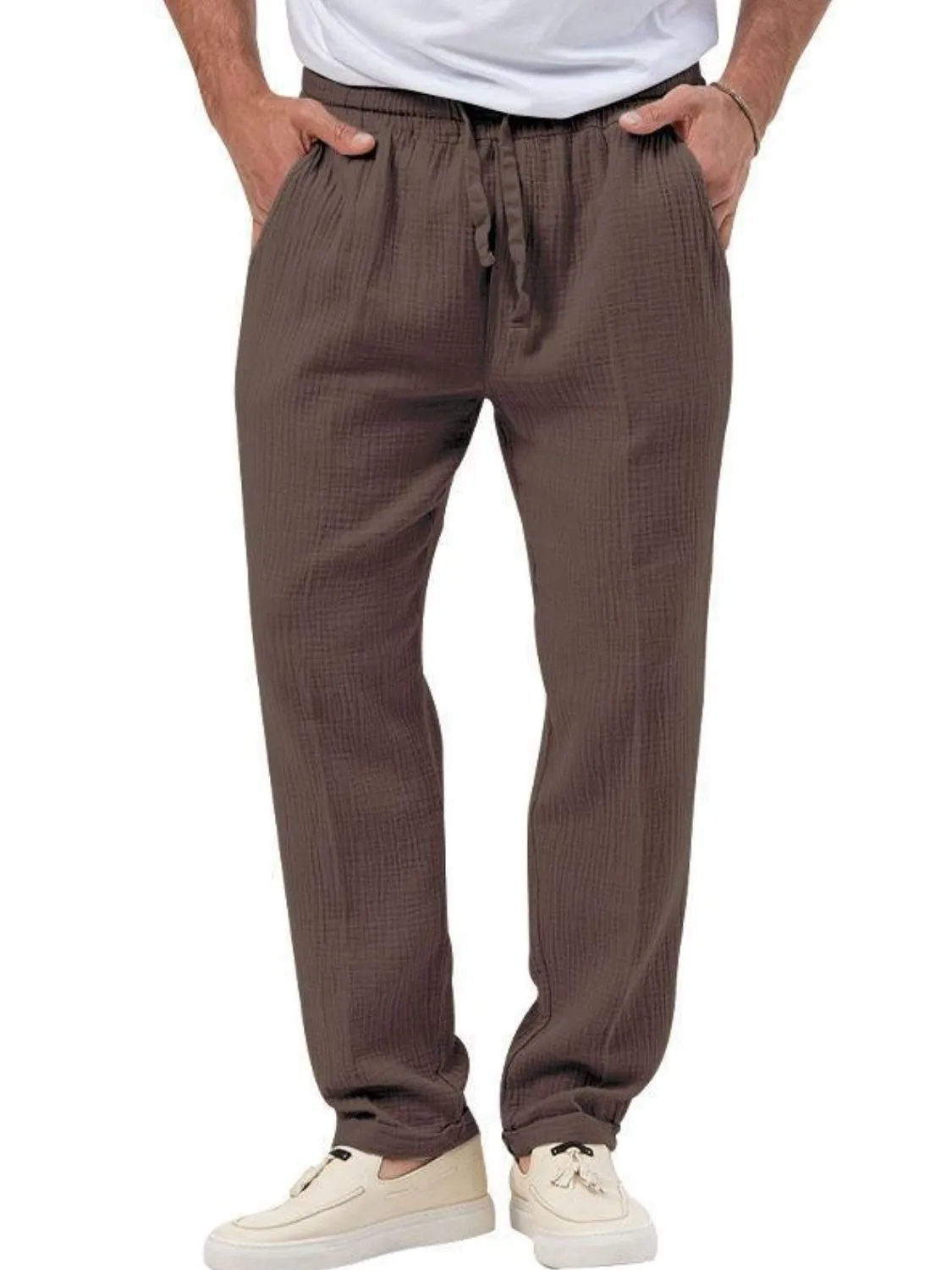 Men's Plus Size Drawstring Texture Pants sold by Unique Kulture product image thumbnail 5