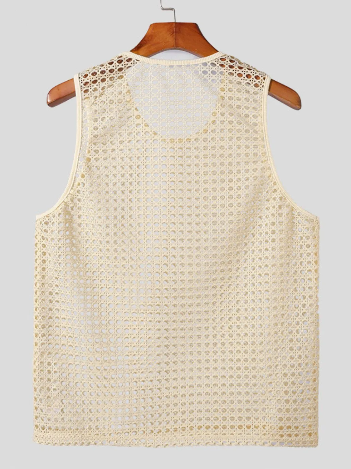 Men's Openwork Round Neck Tank sold by Unique Kulture product image thumbnail 3