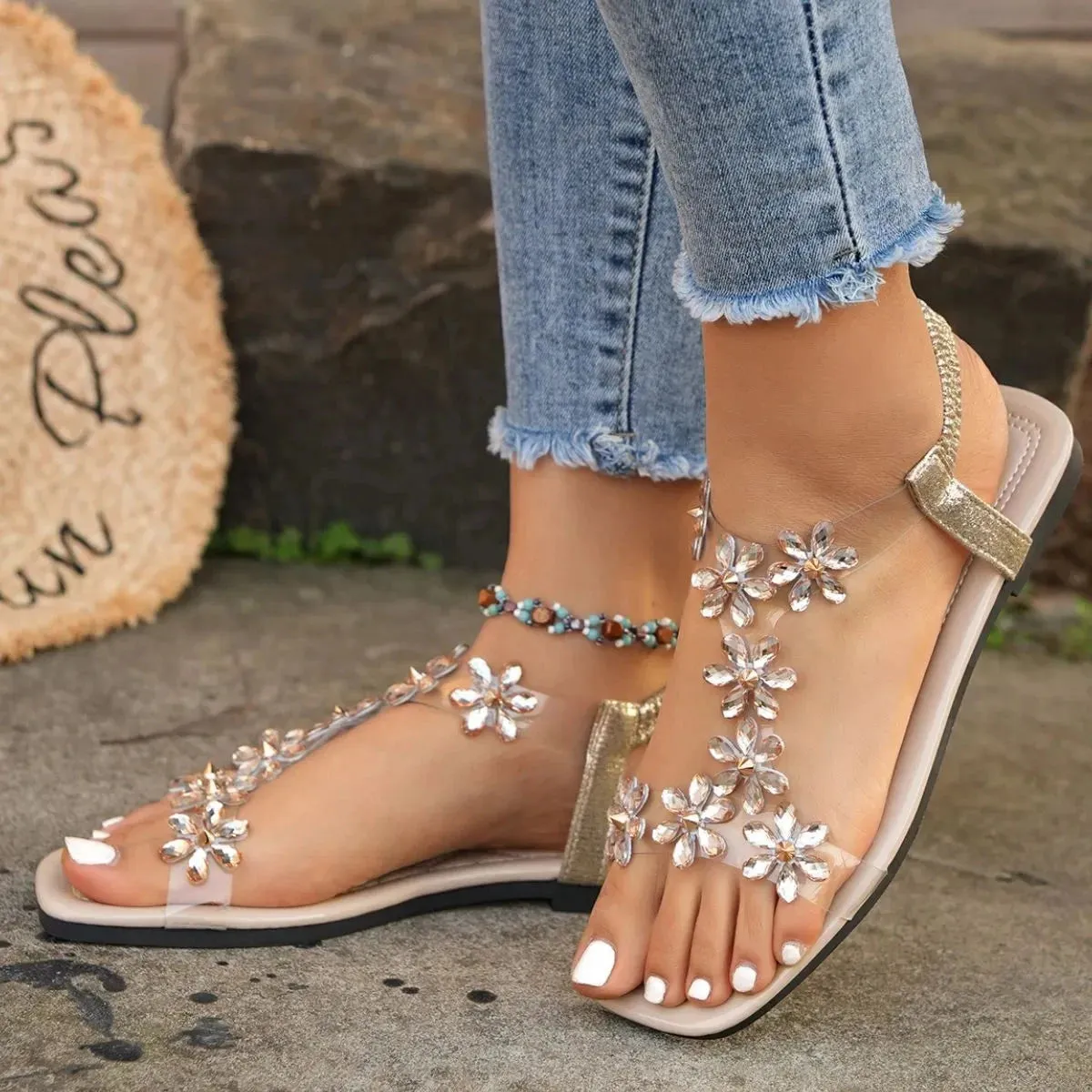 Open Toe Flats Sandals sold by Unique Kulture product image thumbnail 2