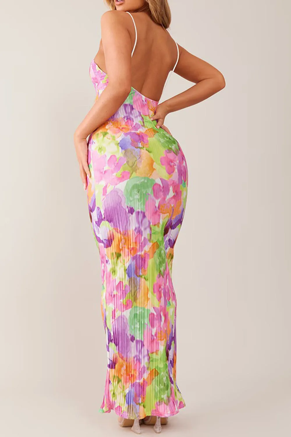 Backless Printed Maxi Cami Dress sold by Unique Kulture product image thumbnail 3