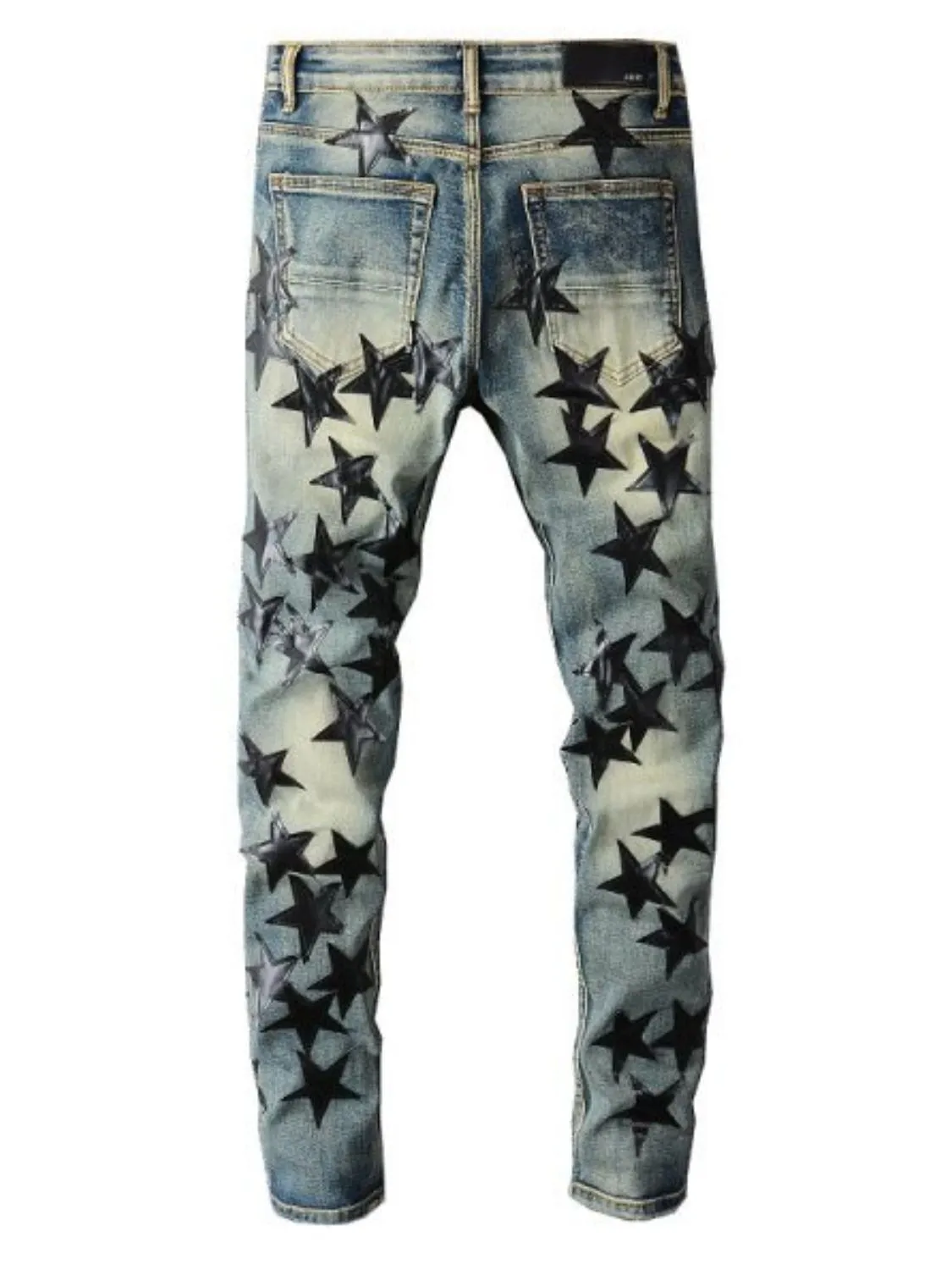 Men's Washed Star Slim Jeans sold by Unique Kulture product image thumbnail 2