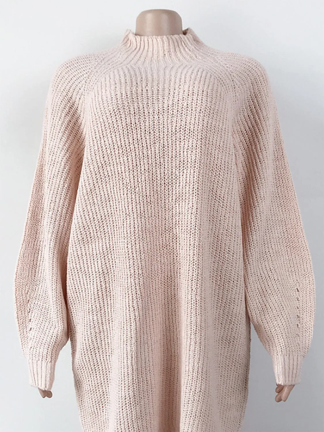 Mock Neck Dropped Shoulder Sweater Dress sold by Unique Kulture product image thumbnail 2