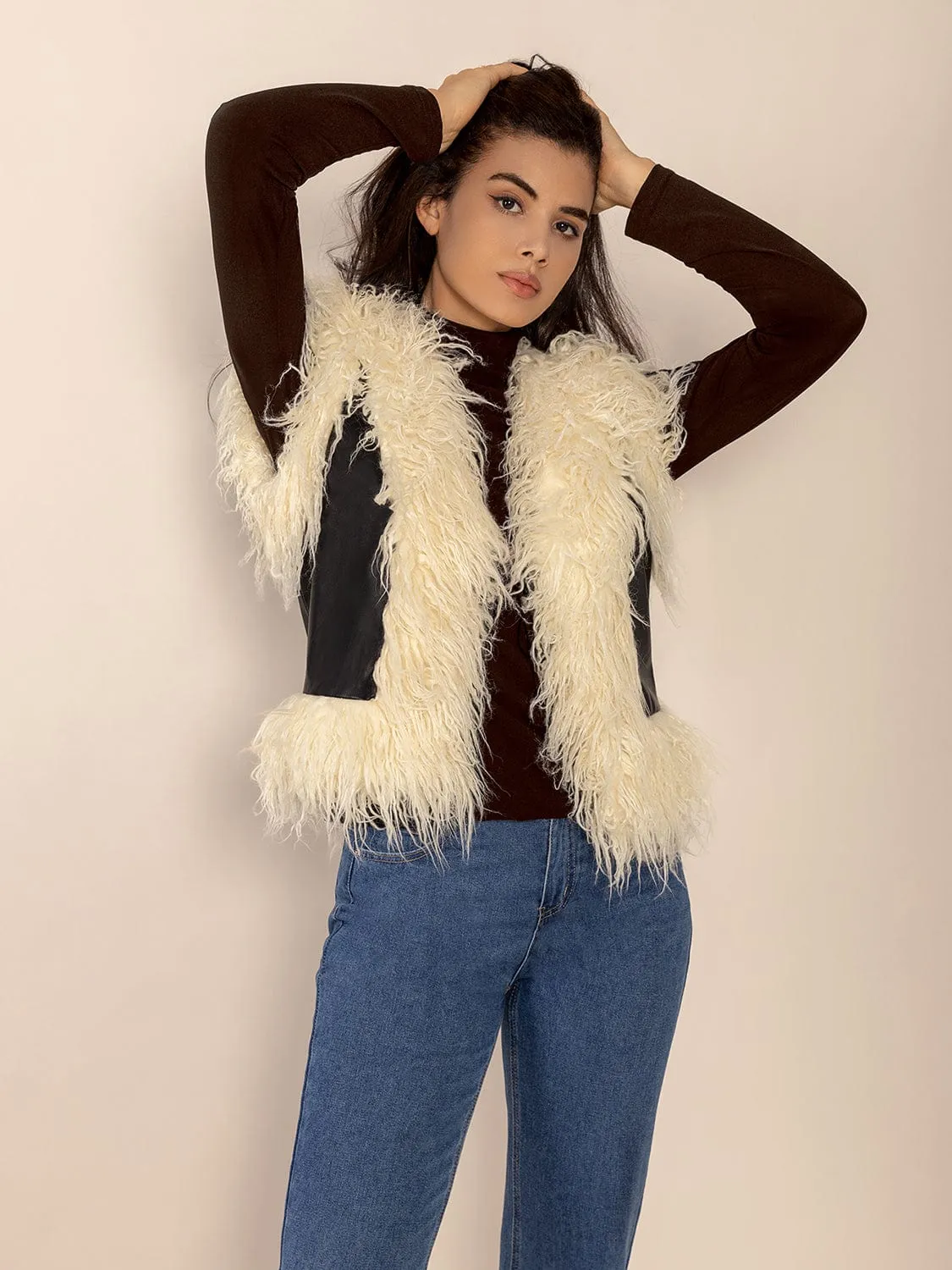 Tied Fringe Contrast Vest sold by Unique Kulture product image thumbnail 3