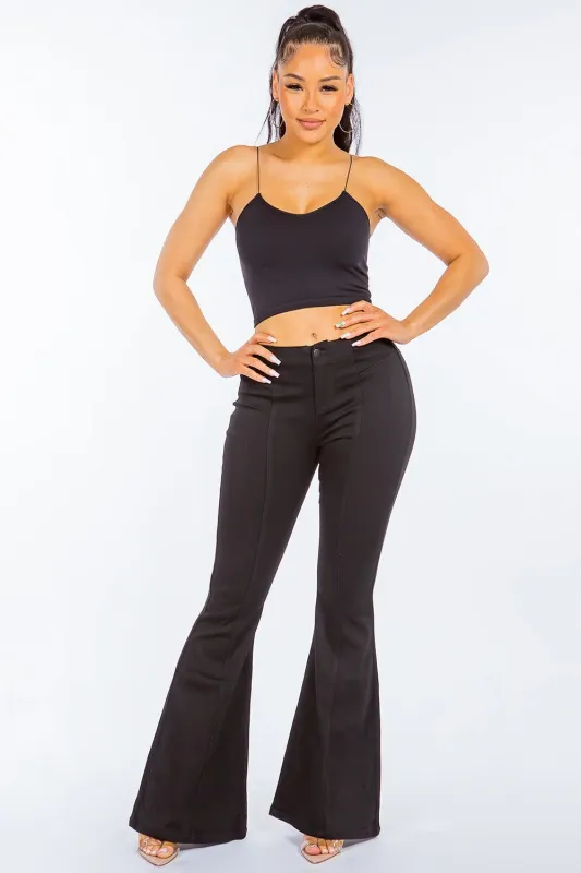American Bazi High Waist Pull On Flare Jeans sold by Unique Kulture