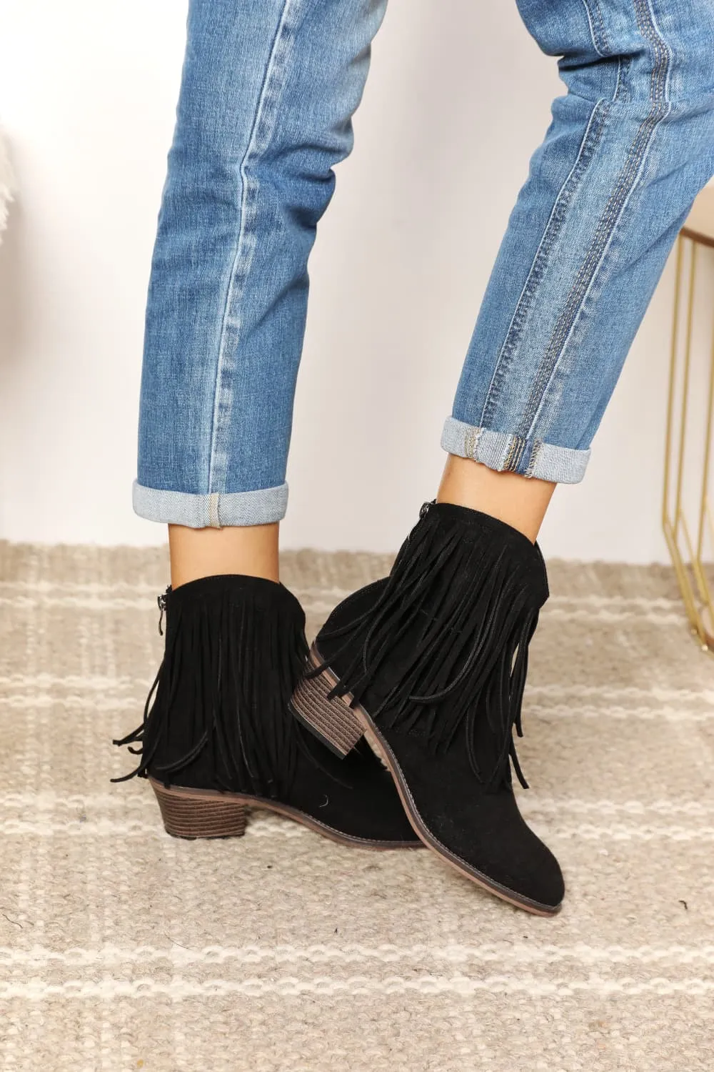 Legend Women's Fringe Cowboy Western Ankle Boots sold by Unique Kulture product image thumbnail 4