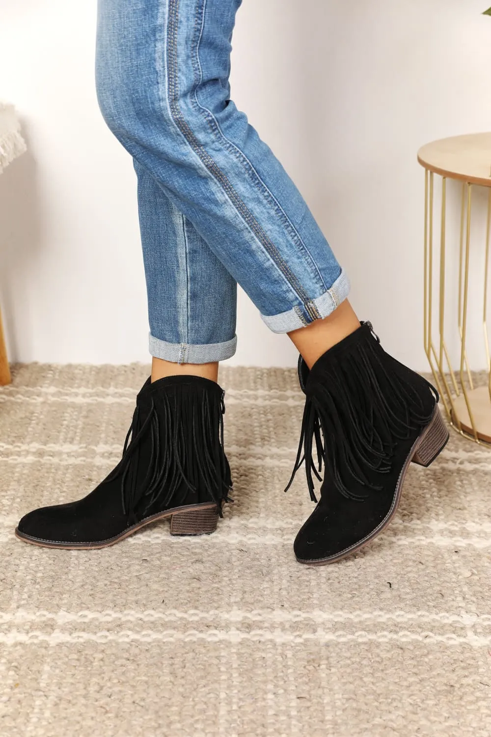 Legend Women's Fringe Cowboy Western Ankle Boots sold by Unique Kulture product image thumbnail 2