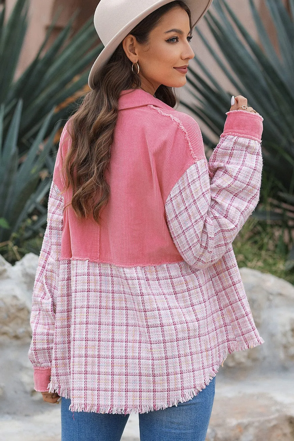 Plaid Button Up Long Sleeve Jacket sold by Unique Kulture product image thumbnail 5