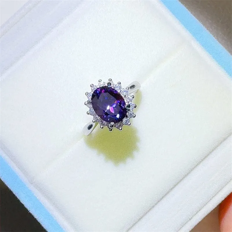 2 Carat 925 Sterling Silver Oval Moissanite Ring sold by Unique Kulture product image thumbnail 2