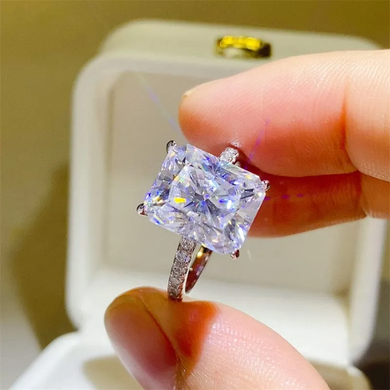 5 Carat Moissanite Zircon 925 Sterling Silver Ring sold by Unique Kulture product image thumbnail 2