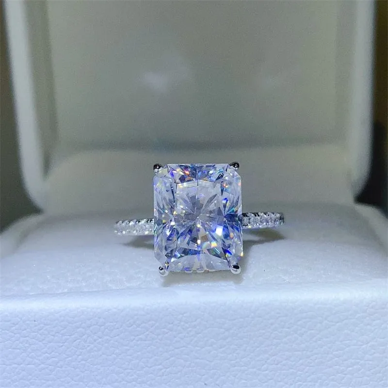 5 Carat Moissanite Zircon 925 Sterling Silver Ring sold by Unique Kulture product image thumbnail 3
