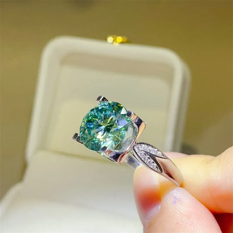 5 Carat Moissanite Zircon 925 Sterling Silver Ring sold by Unique Kulture product image thumbnail 3
