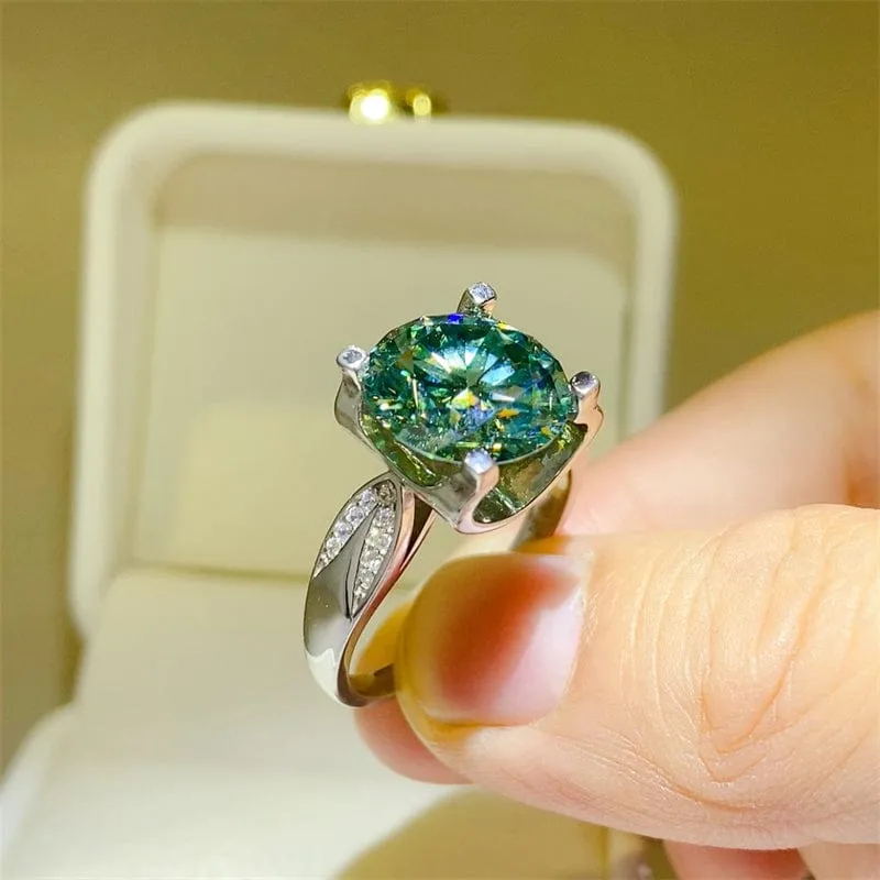 5 Carat Moissanite Zircon 925 Sterling Silver Ring sold by Unique Kulture product image thumbnail 2