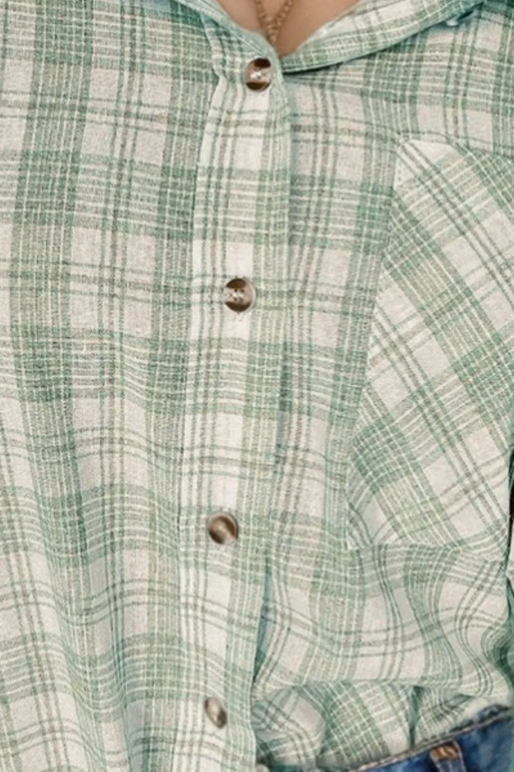 Drawstring Button Up Hooded Jacket sold by Unique Kulture product image thumbnail 3