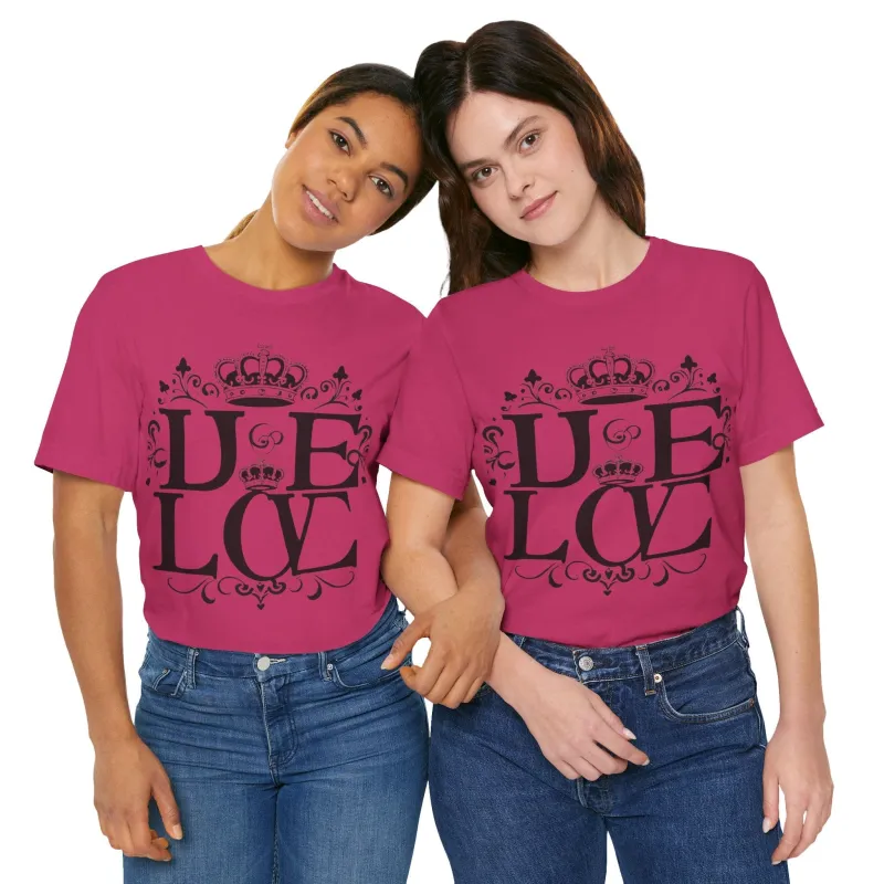 Love Black T Shirt made by Unique Kulture