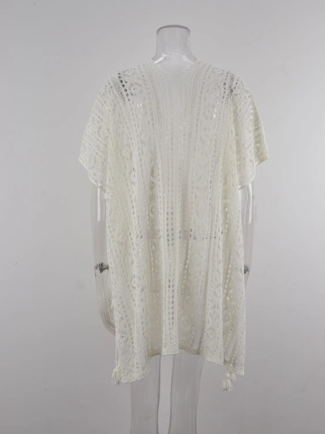 Cutout V-Neck Cover-Up with Tassel sold by Unique Kulture product image thumbnail 3