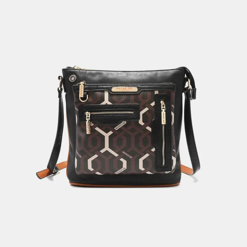 Nicole Lee USA Geometric Pattern Crossbody Bag sold by Unique Kulture