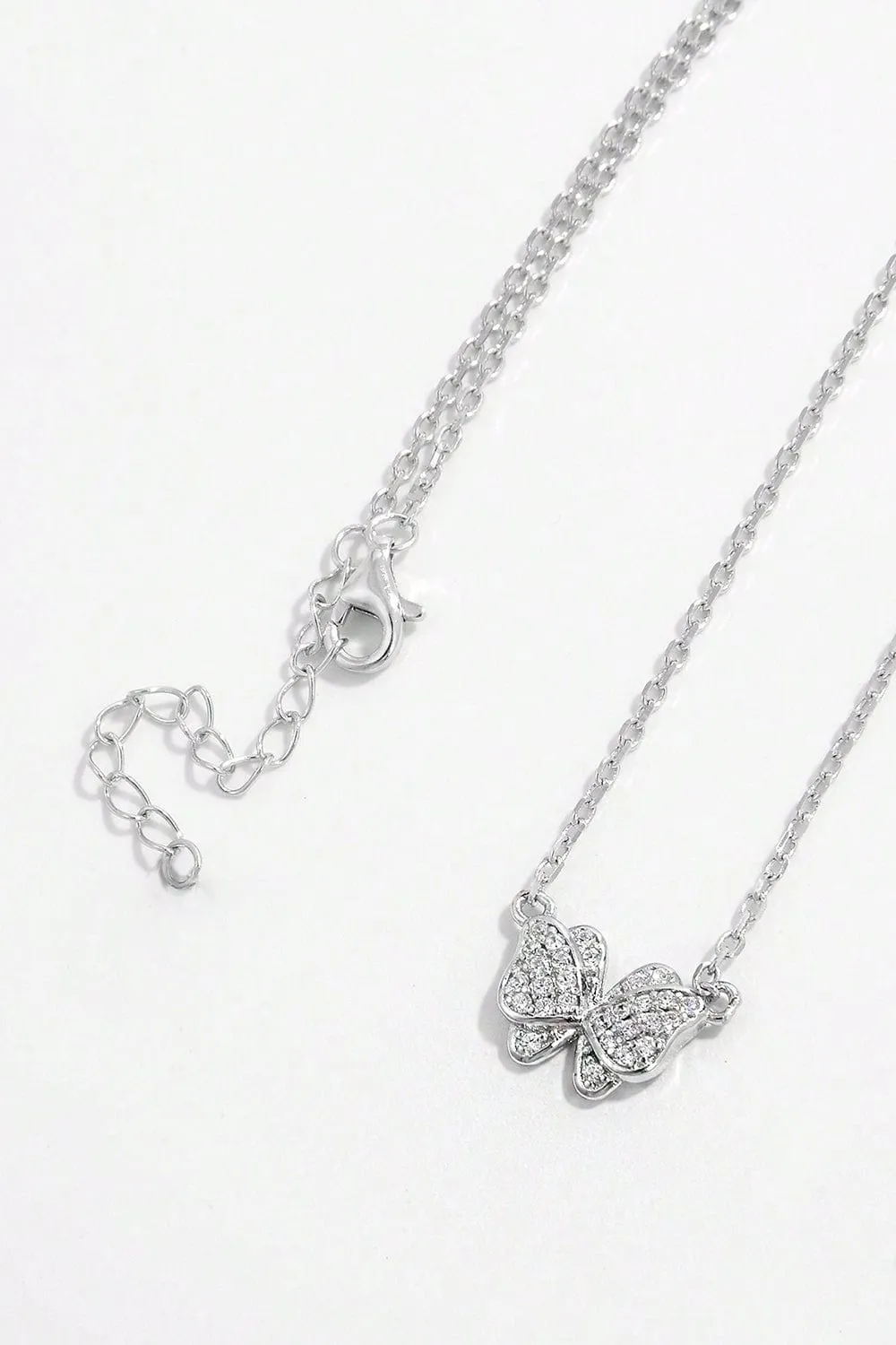 925 Sterling Silver Zircon Butterfly Pendant Necklace sold by Unique Kulture product image thumbnail 2
