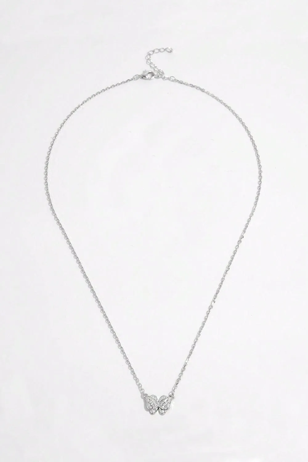 925 Sterling Silver Zircon Butterfly Pendant Necklace sold by Unique Kulture product image thumbnail 4