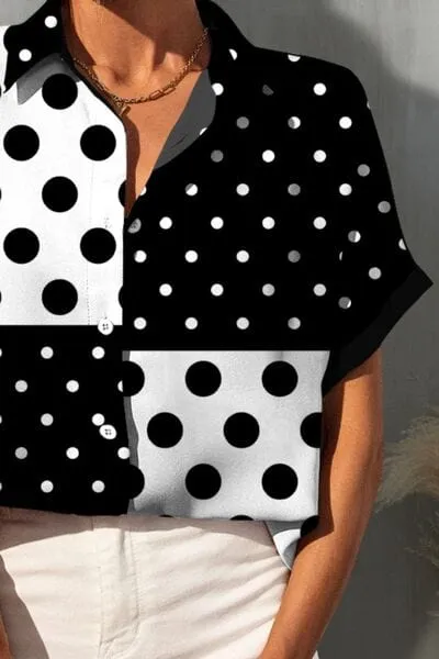Polka Dot Short Sleeve Shirt sold by Unique Kulture product image thumbnail 3
