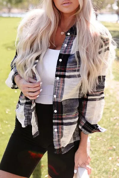 Plaid Button Up Long Sleeve Shirt sold by Unique Kulture