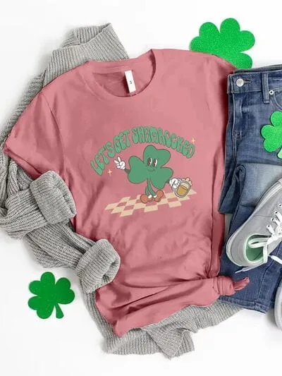 LET'S GET SHAMROCKED Round Neck T-Shirt sold by Unique Kulture product image thumbnail 3