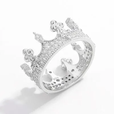 Crown Shape Zircon 925 Sterling Silver Ring sold by Unique Kulture product image thumbnail 2