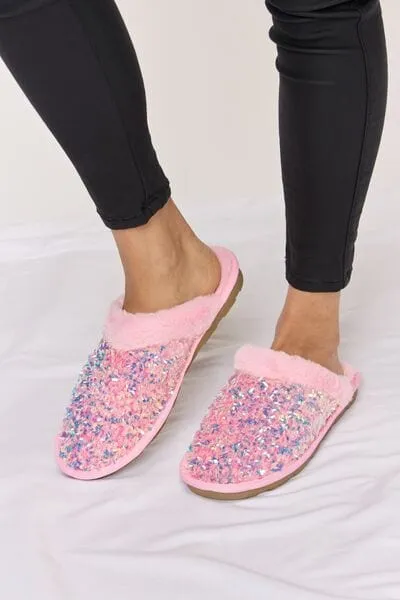 Forever Link Sequin Plush Round Toe Slippers sold by Unique Kulture product image thumbnail 4
