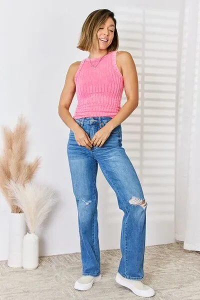 Zenana Ribbed Washed Round Neck Tank sold by Unique Kulture product image thumbnail 5