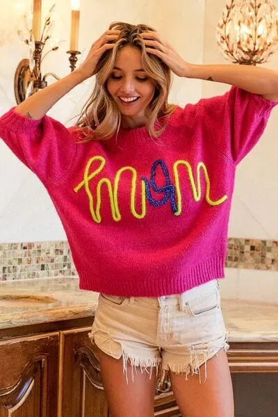BiBi MOM Contrast Round Neck Sweater sold by Unique Kulture product image thumbnail 4