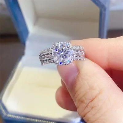 2 Carat Moissanite 925 Sterling Silver Ring sold by Unique Kulture product image thumbnail 5