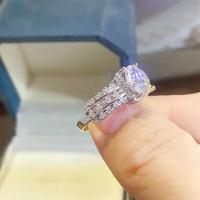 2 Carat Moissanite 925 Sterling Silver Ring sold by Unique Kulture product image thumbnail 3