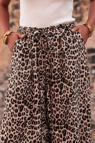 Leopard Drawstring Wide Leg Pants sold by Unique Kulture product image thumbnail 4