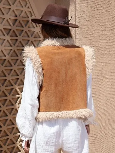 Fuzzy Open Front Vest Coat sold by Unique Kulture product image thumbnail 2