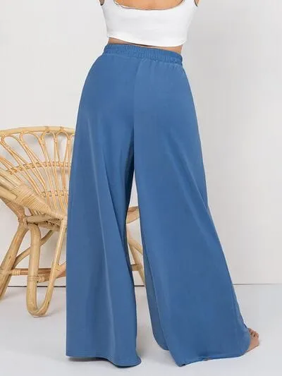 Plus Size Tied Slit Wide Leg Pants sold by Unique Kulture product image thumbnail 2
